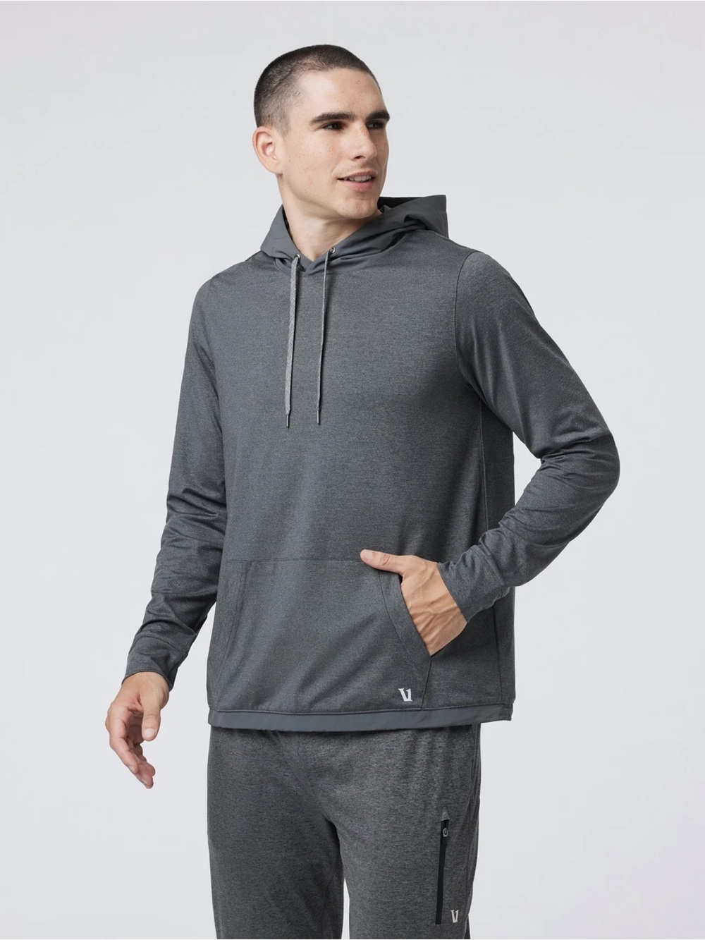 Vuori Men's Sunday Element Hoodie - Charcoal Gray